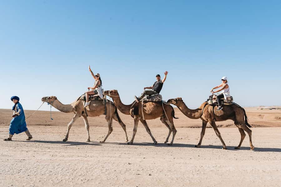 Agafay Desert Luxury Dinner w Live Music & Fire Show - Arriving at Inara Camp with mint tea