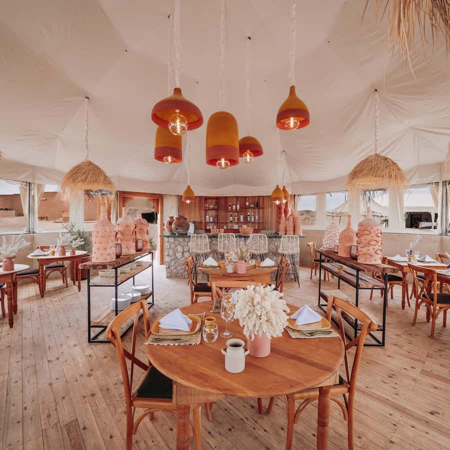 Agafay Desert Luxury Dinner w Live Music & Fire Show - A three-course Moroccan dinner, with costs to watch