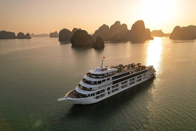 Ambassador Dinner Cruise with Live Music, Firework and Luxe - A Night Cruise, Not a Quiet Halong Bay Sailing