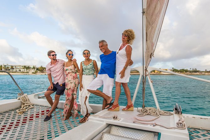 Aruba Sunset Sail with Caribbean Dinner and Live Music - Sailing toward Eagle Beach and the lighthouse