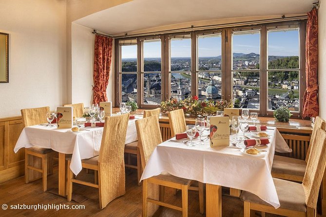 Best of Mozart Concert and Dinner or VIP Dinner at Fortress Hohensalzburg - The views are best at the right time of year