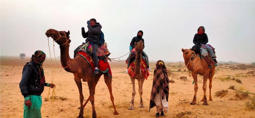 Blissful Half Day Sunset Camel Safari with Musical Evening - Rajasthani music, folk dance, and DJ time