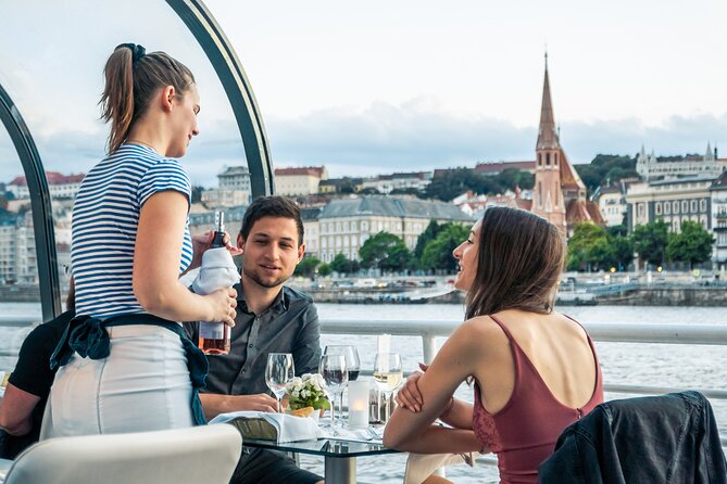 Budapest Danube River Candlelit Dinner Cruise with Live Music - A four-course meal with a welcome drink