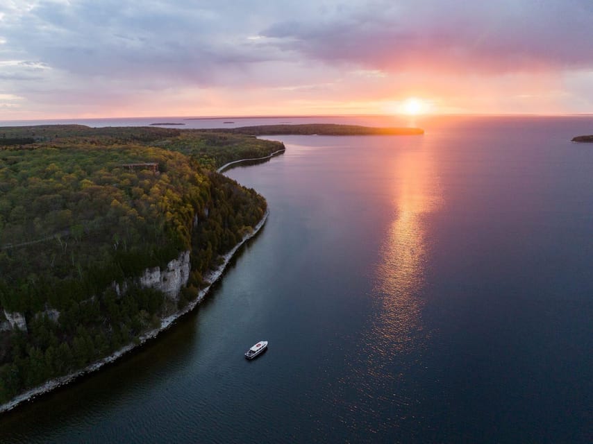 Fish Creek, WI: Sunset Live Music Cruise - The route: islands, birds, and the park coast