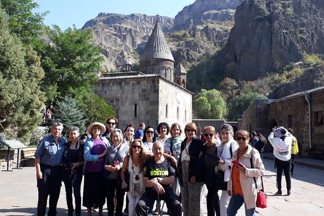 Garni, Geghard & Symphony Small-Group Day Trip with Lavash Baking - Charents Arch and the first view of Mount Ararat