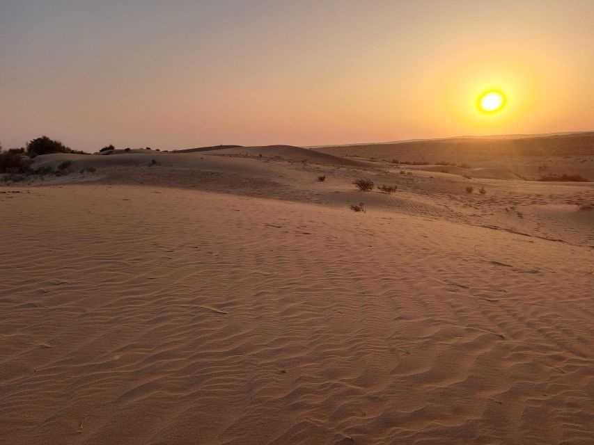 Jeep & Camel Ride, Musical Evening in The Desert Luxury Camp - Camel riding at sunset