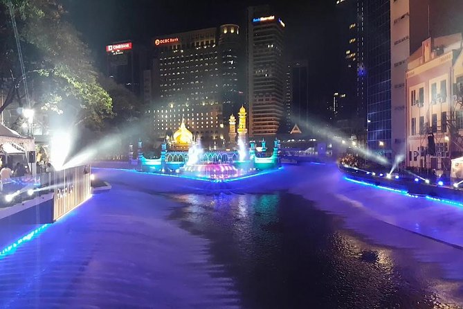 Kuala Lumpur Night Tour with Saloma Bridge - The River of Life at night