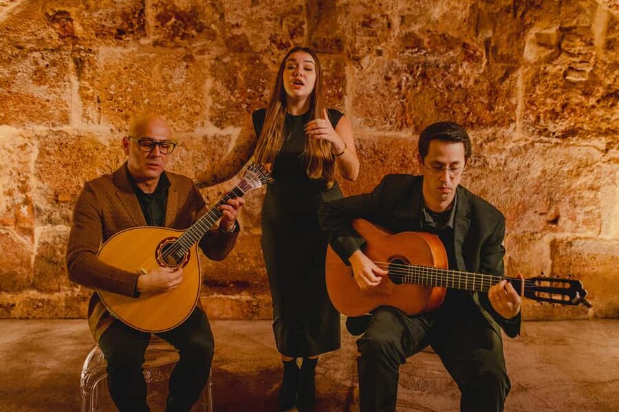 Lisbon: Fado Show and Wine inside Medieval Walls - Portuguese guitar, viola guitar, and two voices