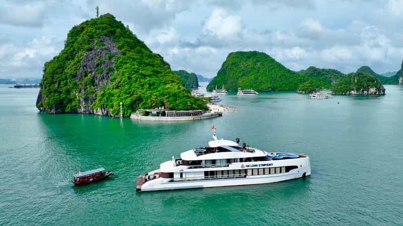 Luxury Ha Long Symphony Day Cruise With Lunch, Cave & Island - A Full Day on Ha Long Bay for $72