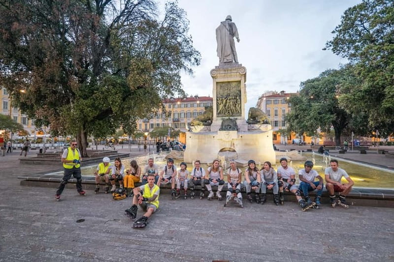 Nice: Sunset rollerblading tour, local socca, and live music! - The Promenade, Palais de la Méditerranée, and Le Negresco