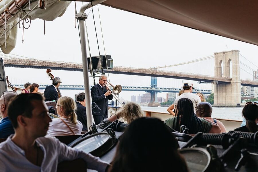 NYC: Sunset Jazz Sail aboard the 'Clipper City' - Drinks, wine, and the onboard bar