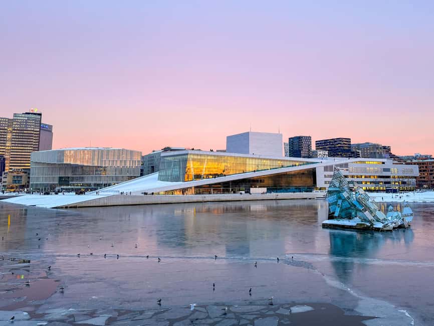Oslo: 3-Course Dinner & Live Music Cruise on the Oslofjord - A quiet electric boat with Oslo as the backdrop