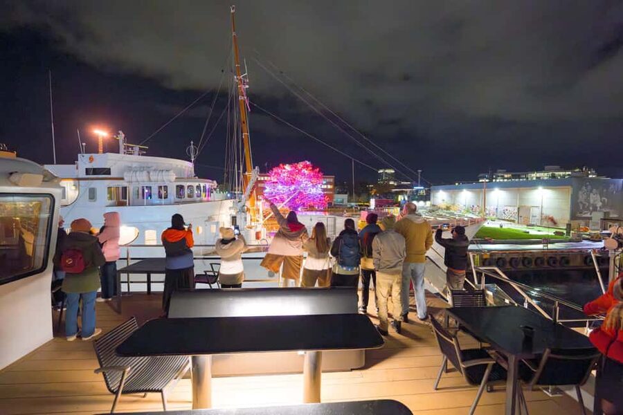 Oslo: 3-Course Dinner & Live Music Cruise on the Oslofjord - The Opera House from the fjord