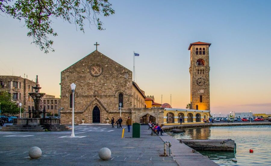 Rhodes: Guided Rhodes City By Night with Live Music & Dinner - The Old Town walk, about 30 minutes with a guide