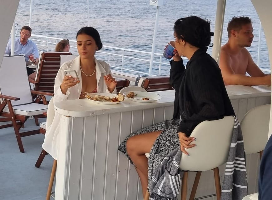 Rhodes: Sunset Cruise with Live Music, Wine & Greek Buffet - Kallithea Springs and the late-afternoon swim