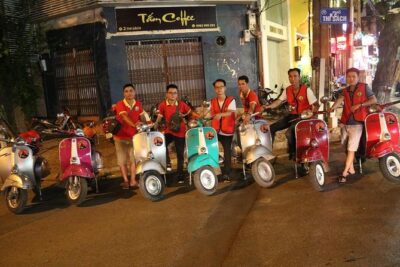 Saigon After Dark Vespa Street Food Tour + Live Music 4 hours