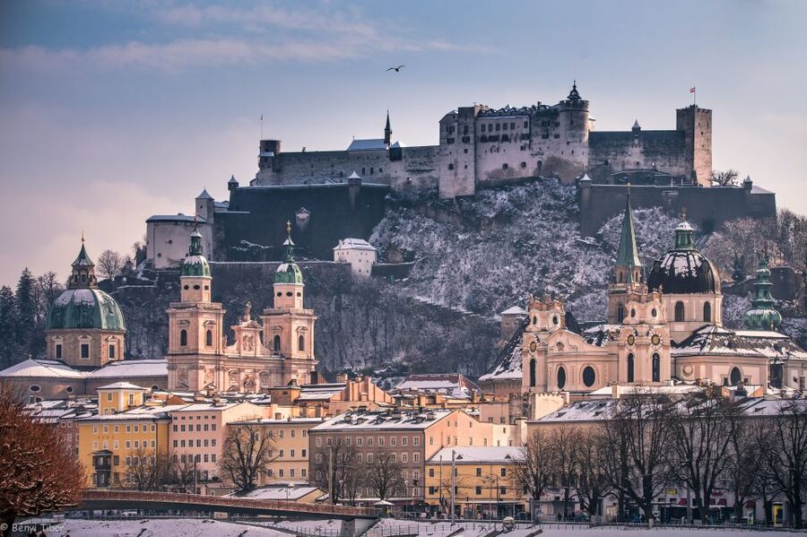 Salzburg: Christmas/Advent Concert at Fortress Hohensalzburg - Reaching Fortress Hohensalzburg after dark