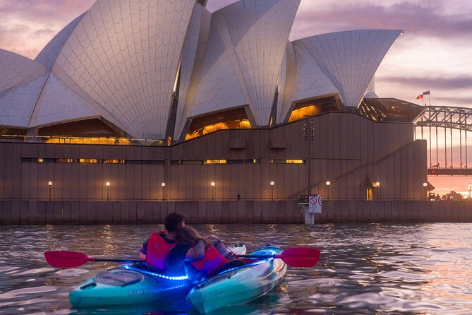 Sydney LED Lit Kayak Tour of the Opera House and Bridge - Taking in the Harbour Bridge from the water
