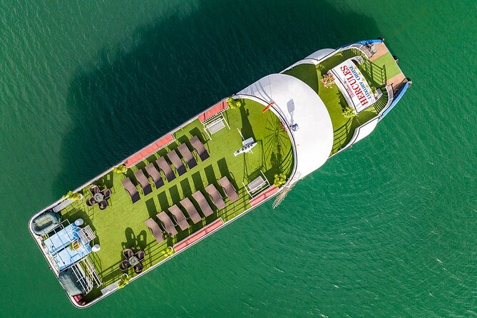 Symphony Luxury Cruise One Day Trip, Buffet Lunch (pool on top) - Why this day cruise works for a first Halong Bay visit