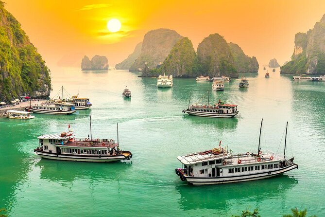 Symphony Luxury Cruise One Day Trip, Buffet Lunch (pool on top) - The 7:00 pickup from Hanoi’s Old Quarter