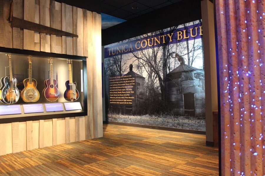 Tunica: Gateway to the Blues Museum Tour - Artwork and interactive exhibits beyond the instruments