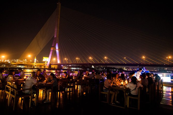 White Orchid Dinner Cruise from Bangkok with Pickup & Live Music - Buffet dinner with Thai and international choices