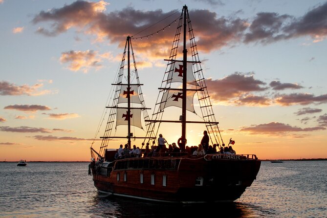 Your Romantic Dinner in Cancun, includes national open bar and live music - A Spanish galleon at sunset
